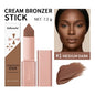 Blushimmer 2-in-1 cream bronzer and contour stick for versatile face contouring and adding depth with a smooth application.
