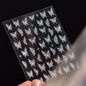 Shiny Jelly Butterfly 5D nail art sticker by Blushimmer featuring rhinestone crystals and charming insect design for DIY manicure decoration.