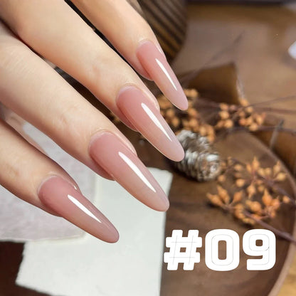 Blushimmer MIANEL Japanese style fairy gel nail polish in white pink nude, ice clear, perfect for summer pink nails, 12ml bottle