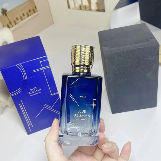 Blushimmer 100ml ThEnchantment of Blue unisex cologne with protective talisman flower, woody floral fragrance, long-lasting pheromone scent