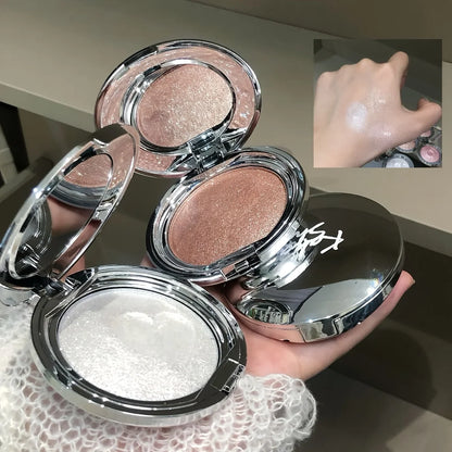 Blushimmer Monochrome Highlighter Cream with diamond sparkle, radiant glow, contouring, and natural blush in a pearlescent mashed potato texture.