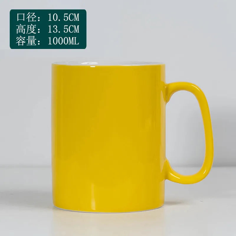 Creative Ceramic Mug Super Large Capacity Coffee Milk Mugs Handle Cup Ceramic Cup 1000ml/1300ml Large Capacity Water Cups