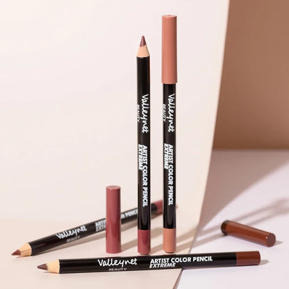 Blushimmer nude brown lip liner and eyeliner set with long-lasting matte waterproof lipstick, 4-piece women’s lip cosmetics collection