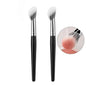 1/2Pcs Peach Heart Blusher Brush - Small Flat Precise for Powder/Cream/Liquid Blush, Makeup Tool
