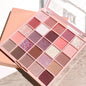 Blushimmer 25-color eye shadow tray with oatmeal milk tea shades, sparkling powder, pearl sequins, in gentle orange brown tones