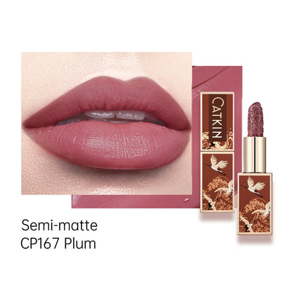 Blushimmer Catkin Makeup Velvet Matte Lipstick in 3.6g with hydrating satin finish, smooth creamy texture, long-lasting lipstick.