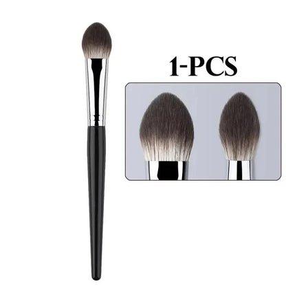 1/2Pcs Peach Heart Blusher Brush - Small Flat Precise for Powder/Cream/Liquid Blush, Makeup Tool