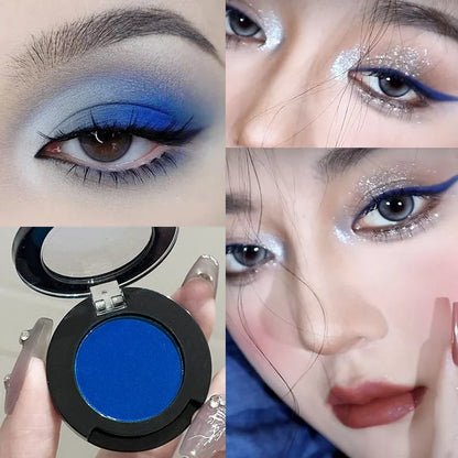 Black and Red Combination Eye Shadow Set Punk Goth Smoke Style Matte White and Blue Eye Shadow Set Eye Makeup Cosmetics 2pcs/set