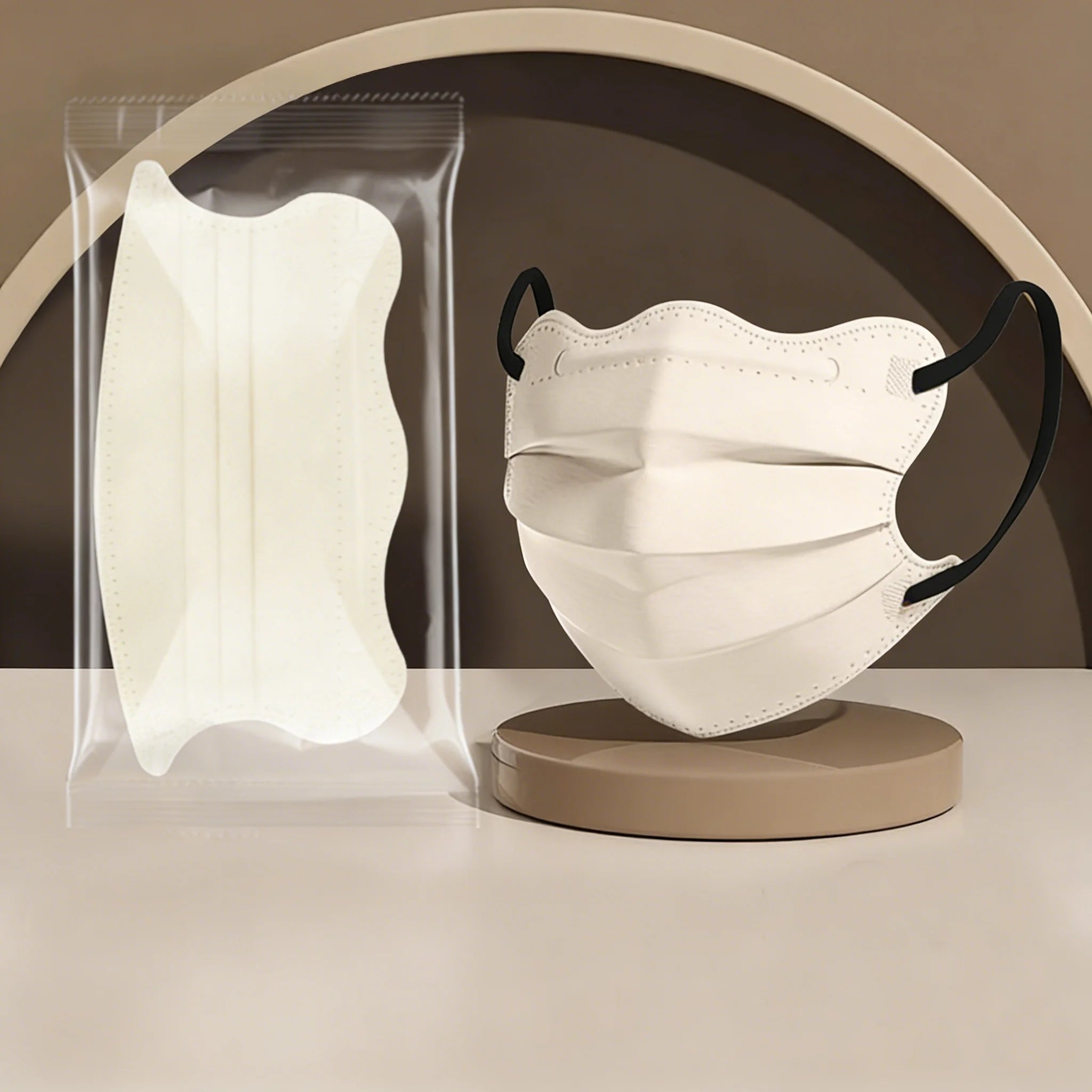 Disposable Face Masks Wide Flat Earloop Individually Wrapped 3 layer Spunlace Non-woven Daily Protection Lightweight Comfortable