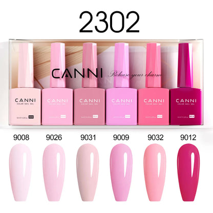 Blushimmer CANNI Hema Free Nail Gel Polish Fall Color Collection with semi-permanent red jelly nude top coat, long wear, 9ml bottle