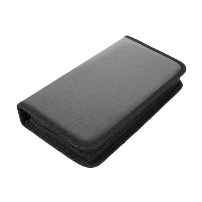 80 Discs DVD CD Storage Wallet Double-Sided Zipper Case Multi-Purpose Media Binder Album for Blu-ray Game Discs