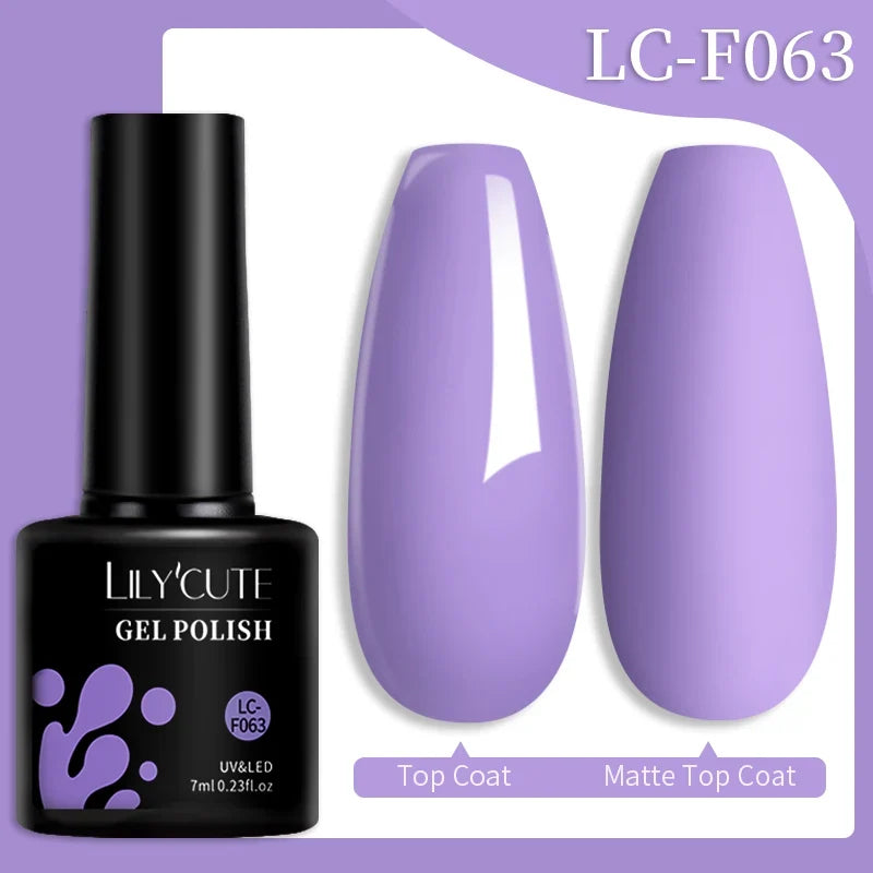 Blushimmer LILYCUTE 7ml colorful gel nail polish with semi-permanent, long-lasting UV gel varnish for nail art and manicure.
