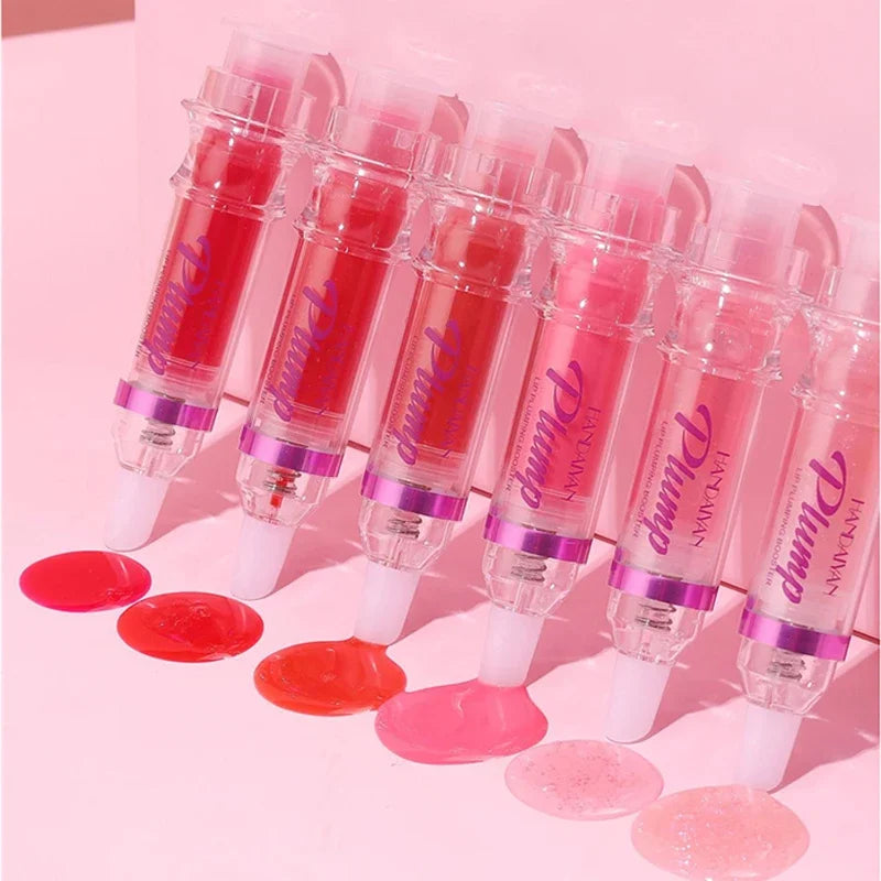 Blushimmer Handaiyan Hydrating Lip Glow Oil in transparent tint with moisturizing and plumping effects for dry lips.