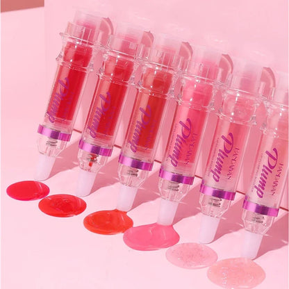 Blushimmer Handaiyan Hydrating Lip Glow Oil in transparent tint with moisturizing and plumping effects for dry lips.