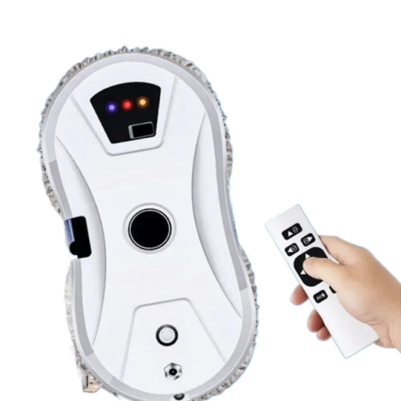 Smart Window Cleaning Robot Auto-Path Planning with 5600Pa Suction High-Rise Glass Remote-Controlled Single Spray Safety Rope