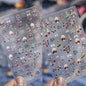 Silver snowflake Christmas nail stickers by Blushimmer, self-adhesive metal nail decals for winter holiday manicures.