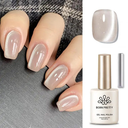Blushimmer Born Pretty Milky Jelly Rubber Base Gel for gel nails, nude color, 15ml, semi-permanent UV soak-off gel.