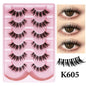 MIOFIA New 5 Pairs Fake Lashes D Curl Fluffy Soft Volume Eyelash Extensions Natural Look 3D Faux Mink False Eyelashes Makeup
