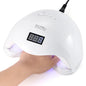 Blushimmer SUN5 UV LED Nail Lamp 48W with LCD display, automatic sensor, ideal for curing gel nail polish.