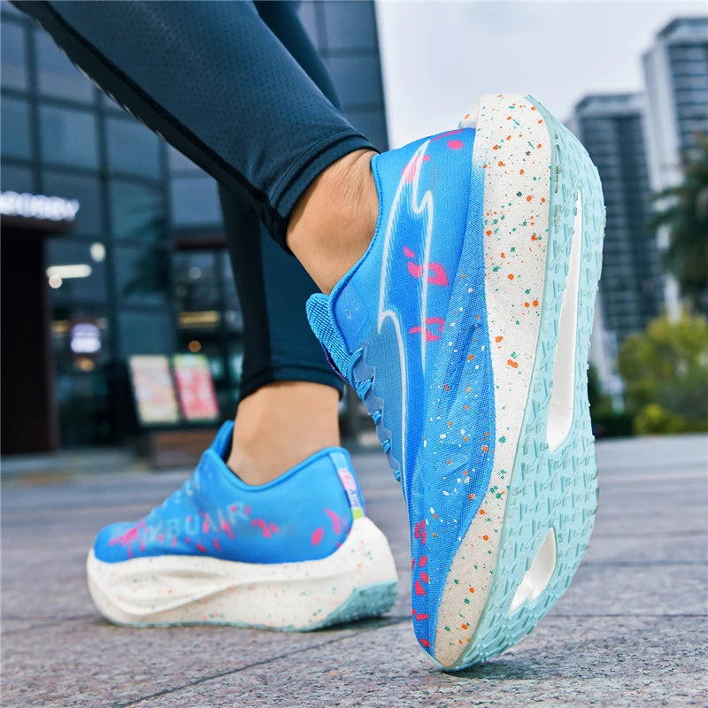 Men Sports Running Shoes Shock Absorbing Marathon Breathable Women Athletic Sneakers Jogging Off Road Running Casual Sports Shoe