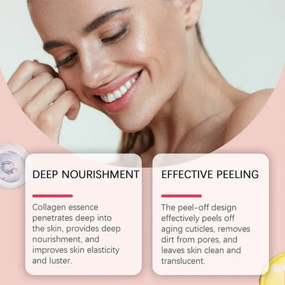 75g Collagen Overnight Wrapping Peel Off Facial Mask, Collagen Night Wrapping Mask Deeply Hydrates Woman Night Care Mask Cream