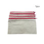 5pcs Blank Canvas Zipper Pouch Bulk, Makeup Bag Pencil Case For Cosmetic & DIY Crafts, Independence Day