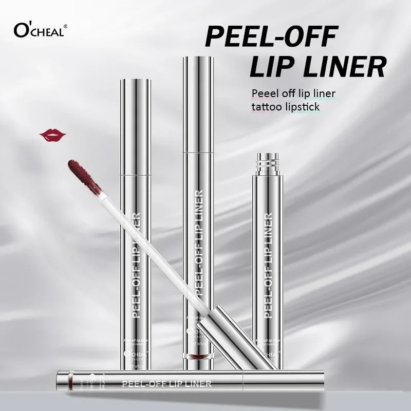 Blushimmer peel-off lip liner stain kit with trendy matte lip tint set, waterproof and long-lasting for women, easy to apply.