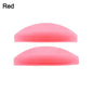 Pair of silicone eyelash perm pads from Blushimmer, 3D lash lifting rods and shields for eyelash curling and makeup application.