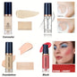 4Pcs Set Primer + Concealer + Liquid Foundation + Liquid Blush Matte Velvet Waterproof Foundation Blush Makeup For Travel
