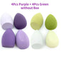 Set of 4 and 8 makeup sponge blenders by Blushimmer, soft foundation and powder puffs for flawless makeup application.