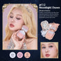 Blushimmer Flower Knows Moonlight Mermaid blush powder with gradient matte finish, vegan and cruelty-free private label makeup.