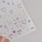 Colorful Cat's Eye 5D gradient European love heart nail art stickers with geometric wing crystals for manicure decoration by Blushimmer.