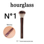 Blushimmer seamless finish concealer brush with angled design for precise application of liquid or cream concealer on face.