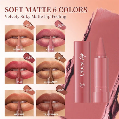 Blushimmer tapered lip liner pencil set with matte red-brown shades, waterproof, non-sticky contouring lip makeup in a sleek design