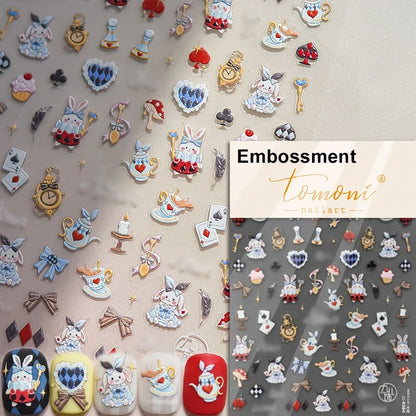 Brown kawaii bear nail art sticker from Blushimmer, self-adhesive cartoon animal decal for DIY nail decoration.