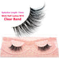 Blushimmer 3D Mink Fluffy Half False Eyelashes with clear band, natural, lightweight, reusable short strip lashes for a soft, full look.