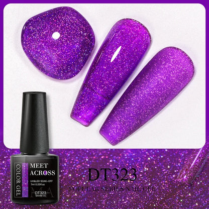 Blushimmer Meet Across 5ml pink dried flower gel nail polish with real flower accents, UV and LED soak-off nail art varnish.