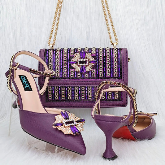 Italian Shoes And Bag Sets For Evening Party HGG1-20