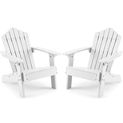 Set of 2 GBruno Kids Adirondack outdoor chairs with high backrests and tilted seats for children, all-weather and durable.