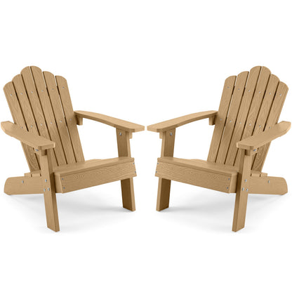 Set of 2 kids outdoor Adirondack chairs with high backs and tilt for children, weather-resistant, by GBruno Store