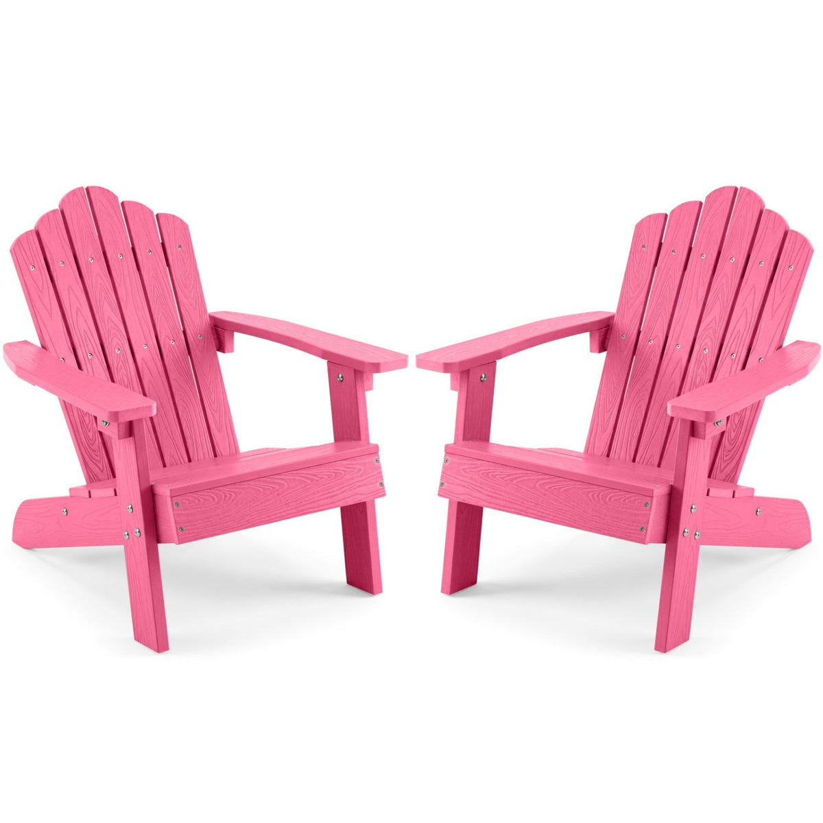 Set of 2 GBruno Kids Adirondack outdoor chairs with high backrests, weather-resistant, perfect for children’s outdoor seating.