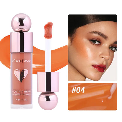 Blushimmer matte liquid blush with highly pigmented, long-lasting, non-fading formula, smooth festival stage makeup in a vibrant shade.