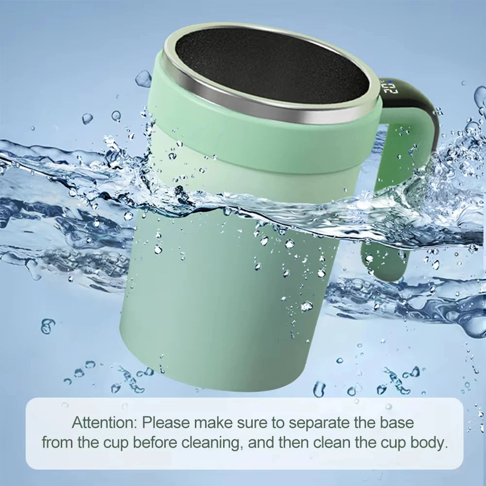 Detachable Automatic Mixing Coffee Cup Intelligent Temperature Measuring Rechargeable Mug Suitable for Office/Kitchen/Travel