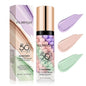 Blushimmer face makeup primer in tri-color cream contour for natural, waterproof makeup base, 40g, showing the product's texture and colors.