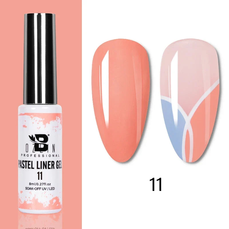 Blushimmer 5ML metallic gel polish in gold and silver with mirror chrome finish, perfect for French and UV LED nail art.