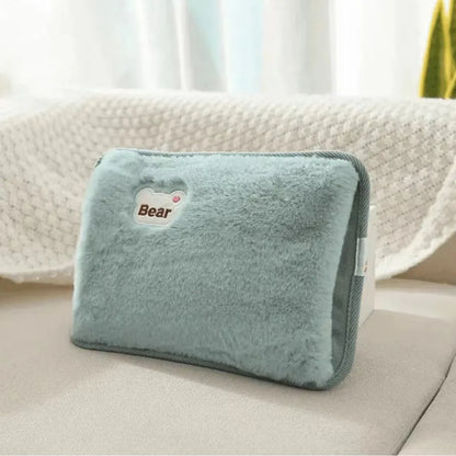 Rechargeable Hot Water Bottle Cute Electric Hand Warmer EU Plug Reusable Hot Compress Bag Heating Pad Hand Pocket Warmer