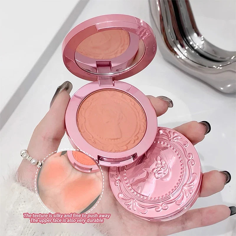Blushimmer three-dimensional relief blush in natural blush color, featuring a delicate, low-saturation cream for soft makeup look.
