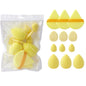 Blushimmer 12-piece all-purpose makeup sponge set with powder puffs, mini air cushion puffs, beauty eggs, and mini beauty sponges.