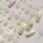 Dream Flower window shell nail art sticker by Blushimmer, featuring Japanese flower self-adhesive decals for press-on nail decoration.