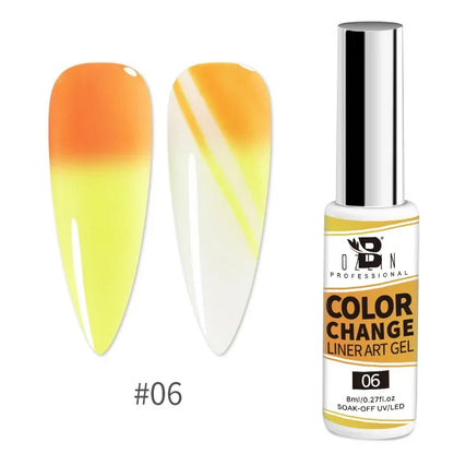 Blushimmer 5ML gold silver metallic gel polish with chrome mirror finish, perfect for UV LED semi-permanent nail art.